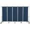 National Public Seating Room Divider, 6' Height, 5 Sections, Blue Panels and Grey Frame RDG6-5PT04 - alternate 5